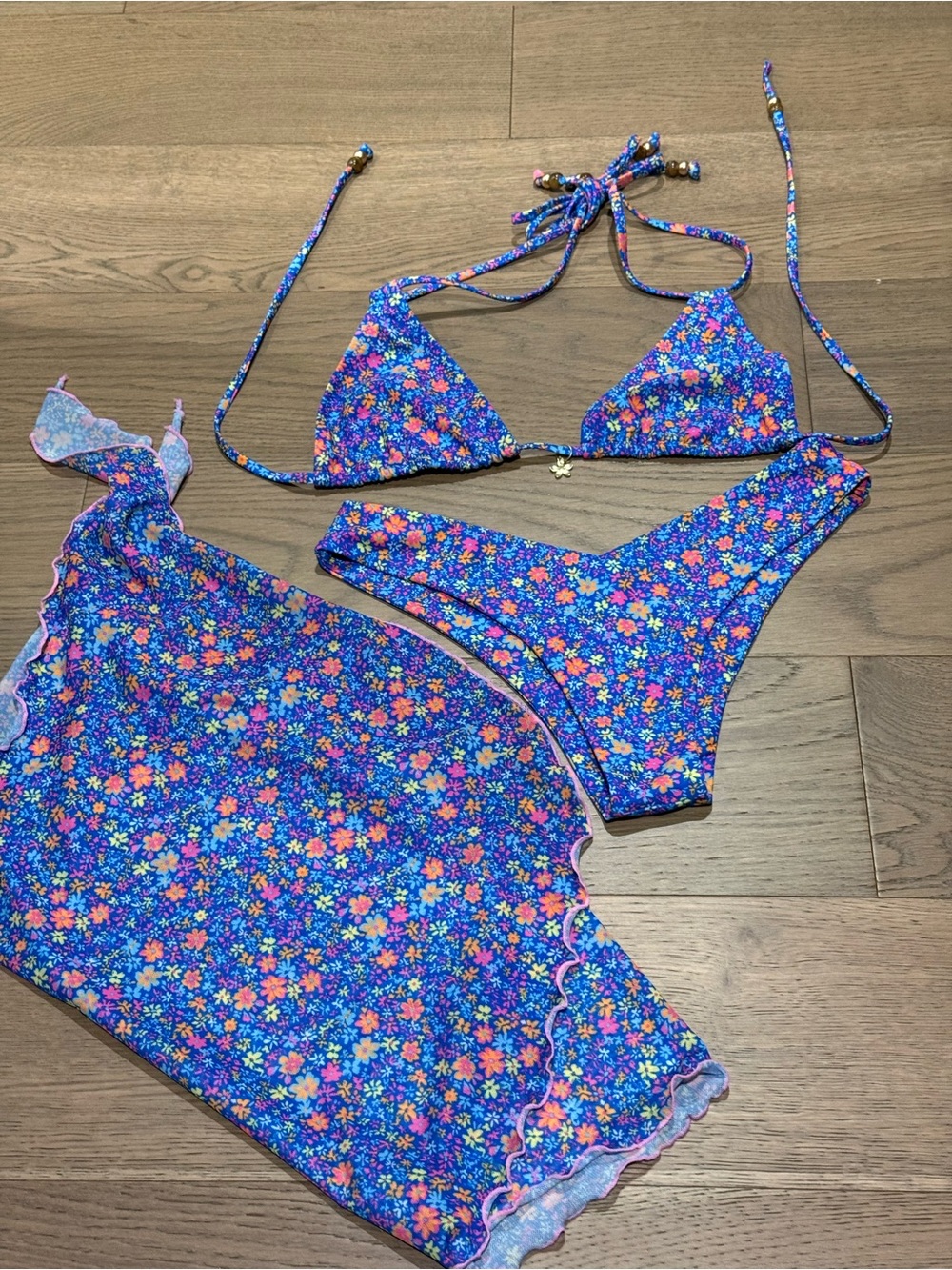 Kulani Kinis Blue bikini with Cover-Up